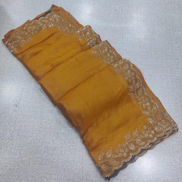 Premium Soft Shiny Silk Saree with Stone Work | SR267